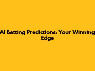 AI Betting Predictions: Your Winning Edge