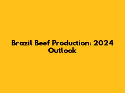 Brazil Beef Production: 2024 Outlook