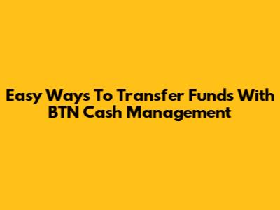 Easy Ways To Transfer Funds With BTN Cash Management
