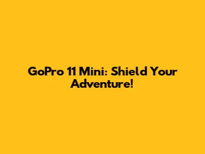 GoPro 11 Mini: Shield Your Adventure!