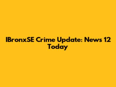 IBronxSE Crime Update: News 12 Today
