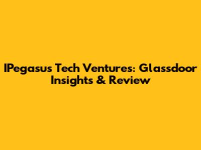 IPegasus Tech Ventures: Glassdoor Insights & Review