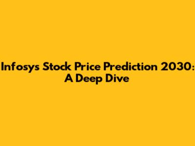 Infosys Stock Price Prediction 2030: A Deep Dive