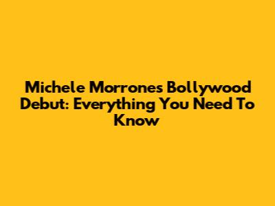 Michele Morrone's Bollywood Debut: Everything You Need To Know