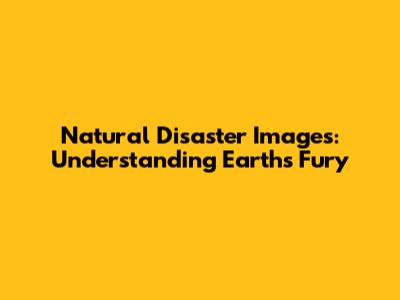Natural Disaster Images: Understanding Earth's Fury