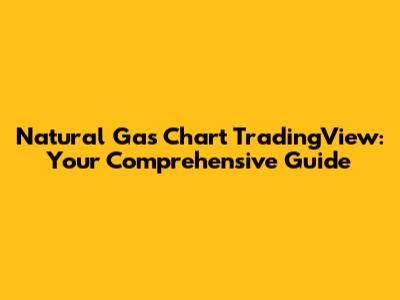 Natural Gas Chart TradingView: Your Comprehensive Guide