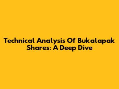 Technical Analysis Of Bukalapak Shares: A Deep Dive