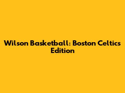 Wilson Basketball: Boston Celtics Edition
